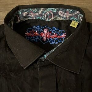 Robert Graham Black Mens Classic Fit